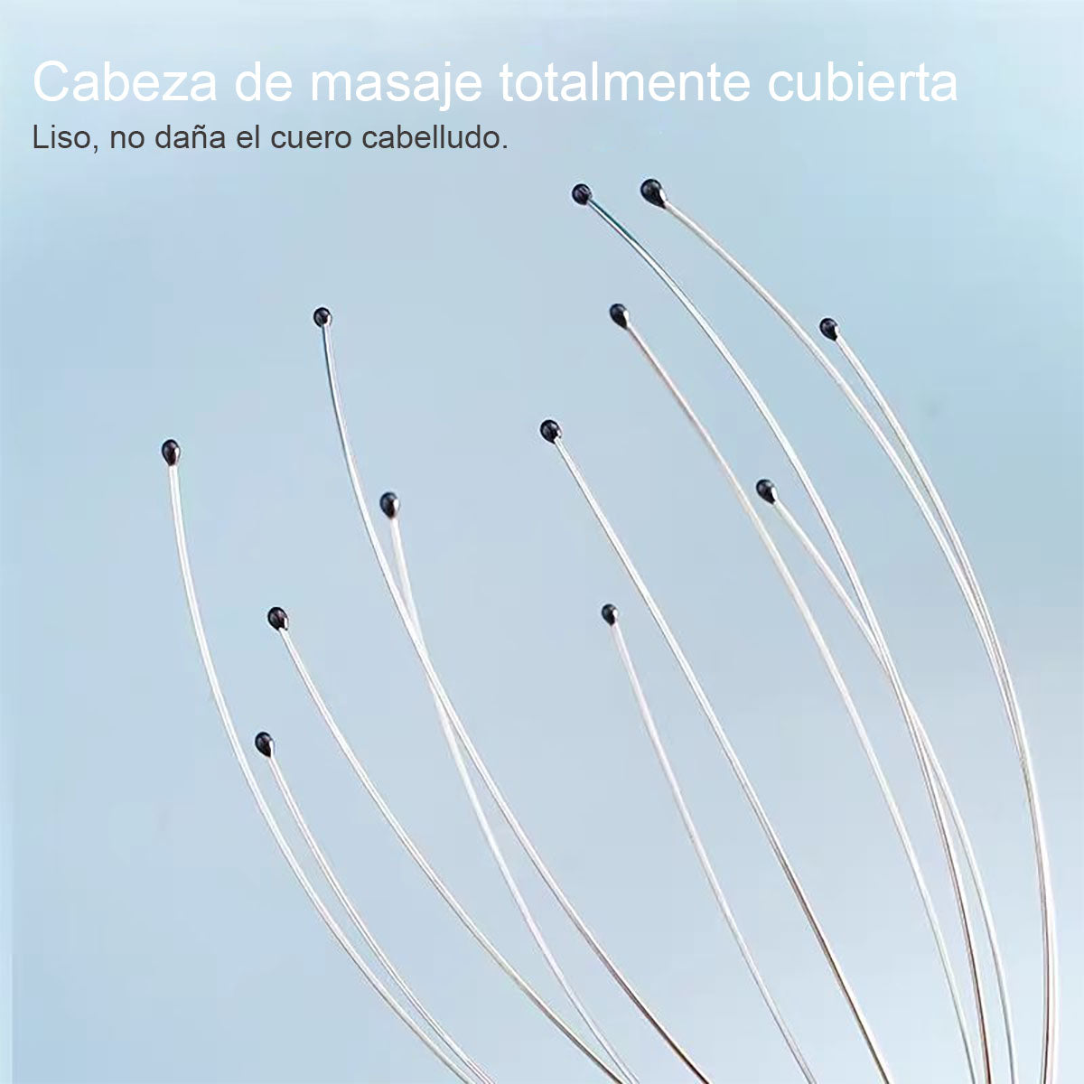 Masajeador de cabeza en forma de pulpo, de acero inoxidable grabado, relajante para la cabeza, con garras para masajear el cerebro.
