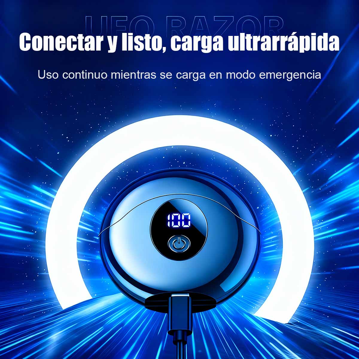 Mini y portátil, el explosivo rasurador eléctrico en forma de platillo volante para hombres, dejando la piel súper limpia; regalo ideal para cualquier festividad.