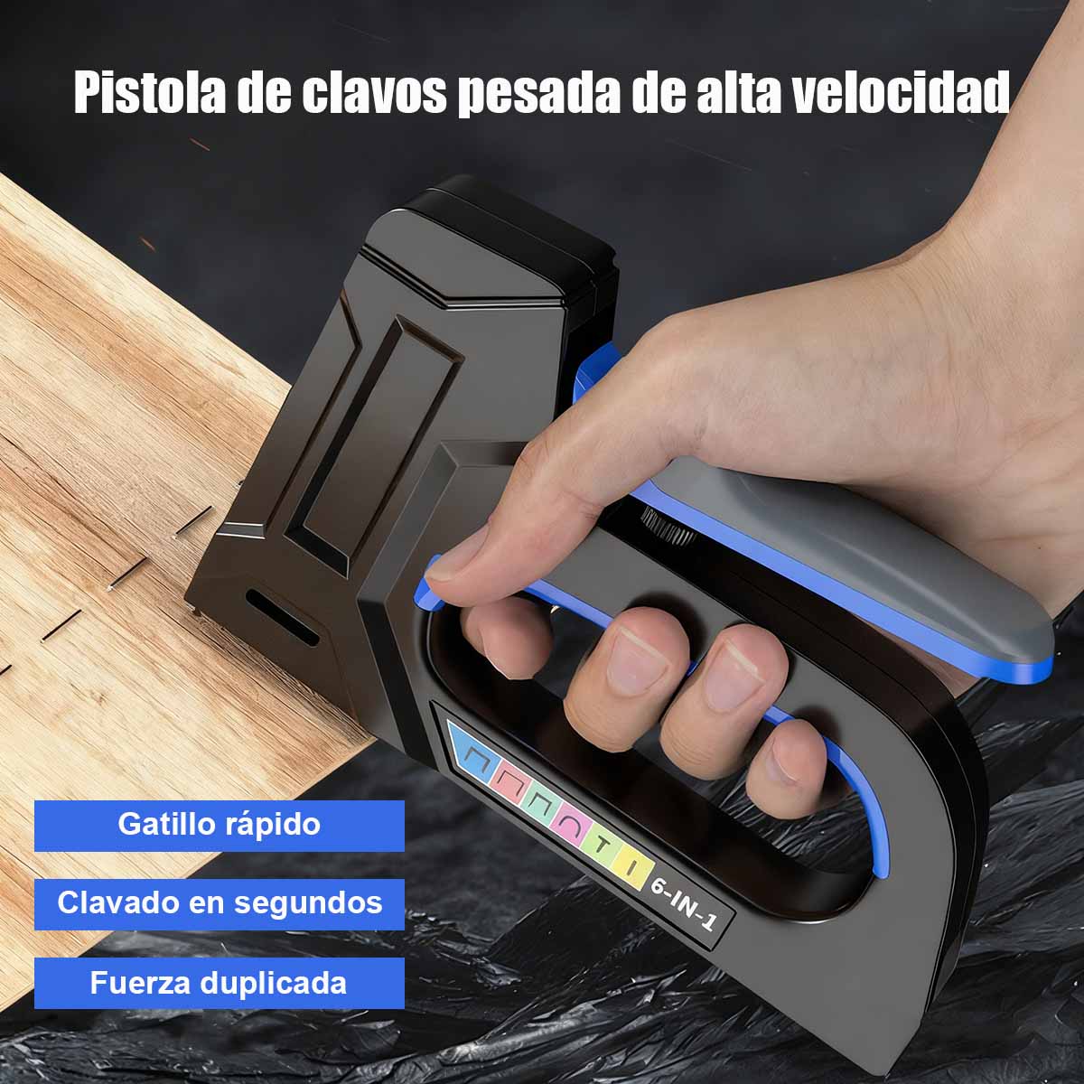 Pistola de clavos manual, pistola de clavos para codificar, pistola de clavos a aire, pistola de clavos para uso doméstico, herramienta para carpintería, pistola de clavos y clavos