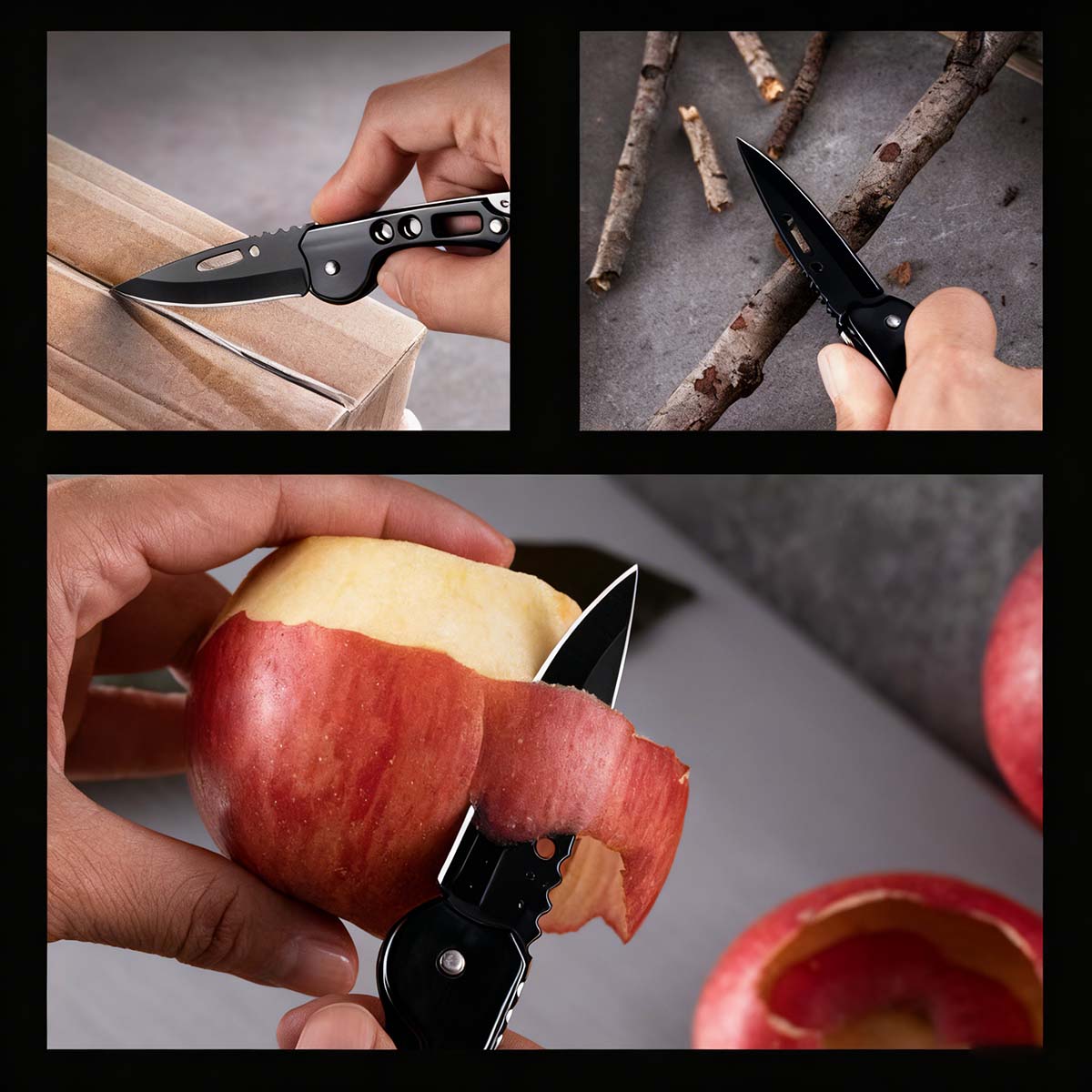 Cuchillo plegable para exteriores, cuchillo de camping, cuchillo de acero inoxidable, cuchillo compacto portátil, cuchillo de supervivencia para exteriores, cuchillo de bolsillo.