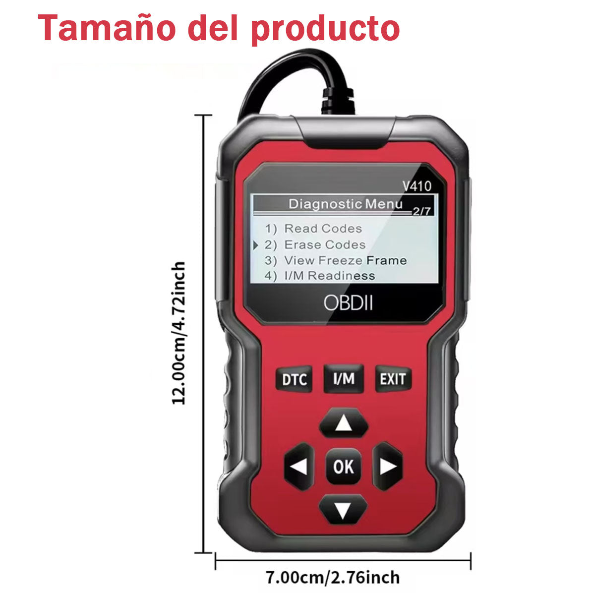 **Escáner de diagnóstico de fallos del motor OBD2 V410, lector de códigos**