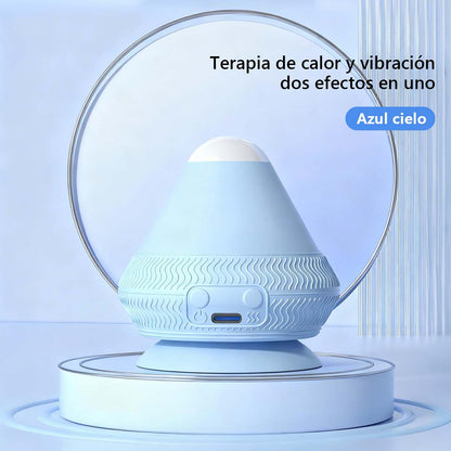 Bola de masaje eléctrica con succión para relajar puntos gatillo: masajeador vibratorio con calor para plantas del pie, cuello, hombros y zona lumbar