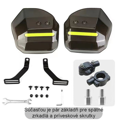 Ochranný štít na riadidlá pre elektrické bicykle, mopedy a motorky, univerzálny kryt proti slnku, prachu a dažďu, rukavice na ochranu rúk.