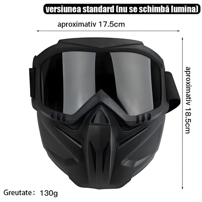 Mască de proteză pentru sudură, cu întunecare automată, pentru față completă, anti-lumină puternică, anti-căldură, model separat, respirabilă, termoizolantă și protecție oculară.