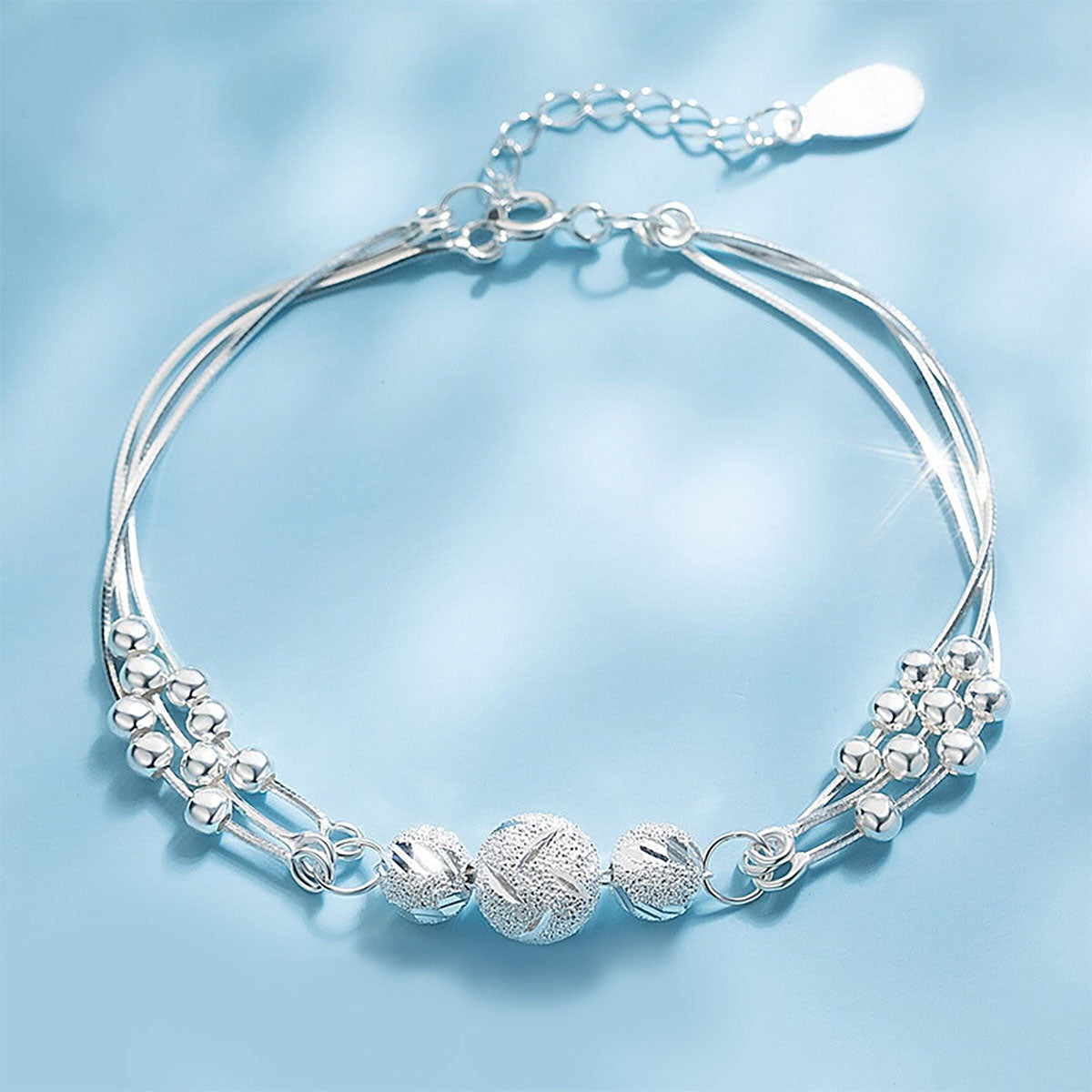 Pulsera de mujer "Tres Vidas Tres Generaciones" con cuentas de piedra de la suerte, diseño ligero de lujo y delicado, nuevo estilo.