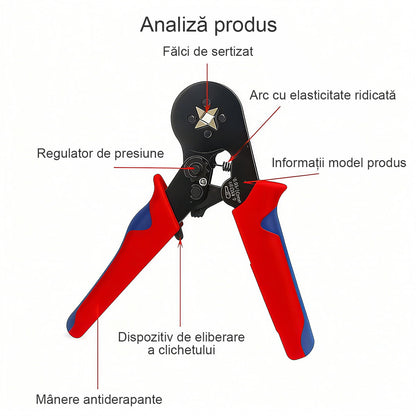 Clește de presat capete terminale tubulare tip european