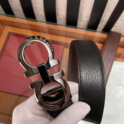 Curea de lux Fila, monogramă, model business pentru bărbați și casual pentru femei, cu cataramă automată