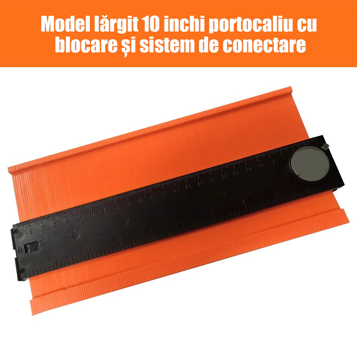 Șablon de contur cu scară de radian imperială – instrument multifuncțional pentru lemn, piatră și auto, copiază instant forme neregulate