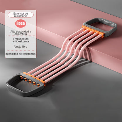 Cuerda de resistencia para entrenar la espalda, tensor en 8, banda elástica para abrir dorsales, estiramiento de espalda bonita, cuerda para entrenar pectorales y hombros.