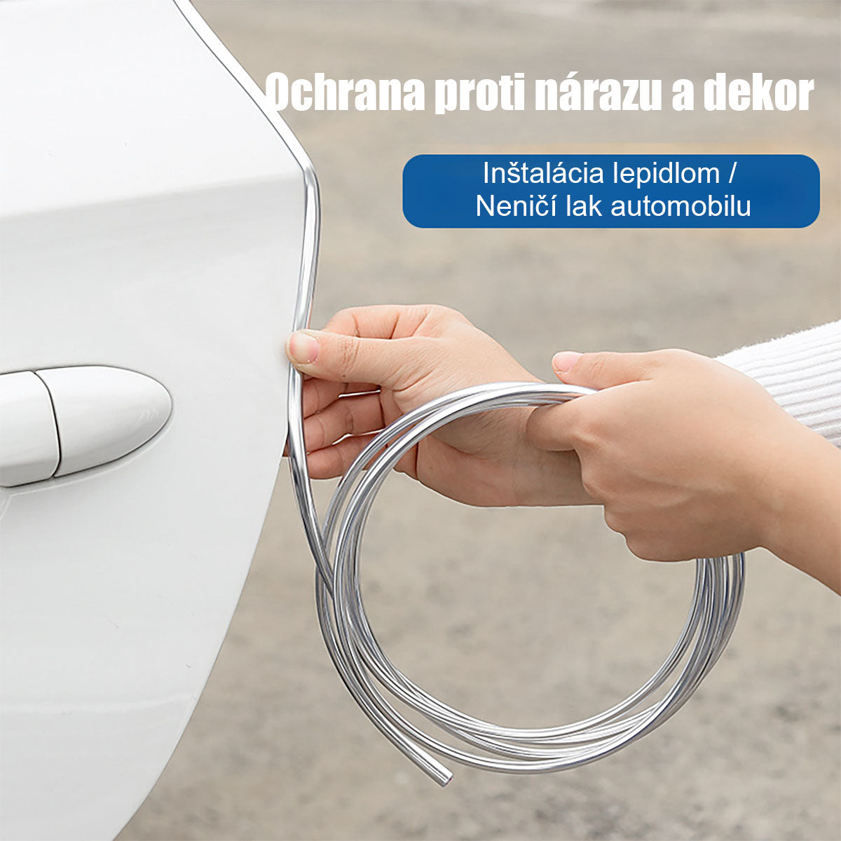 Ochranná páska na dvere proti nárazom, proti poškriabaniu a odreninám, lesklý povrch