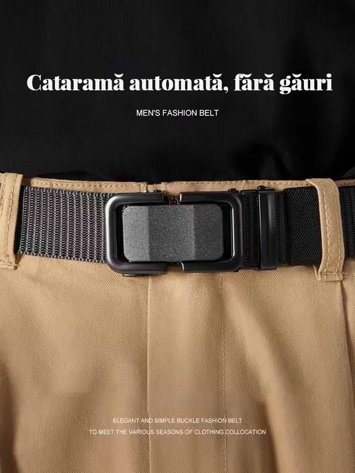Nuevo cinturón para hombre de color sólido con hebilla automática