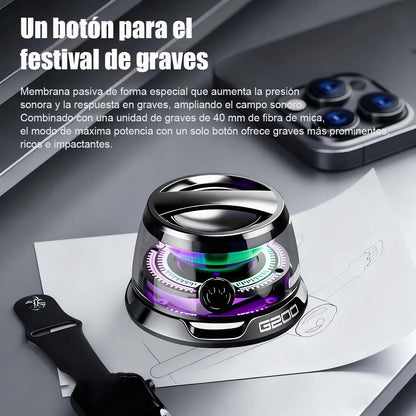 Altavoz Bluetooth G200 de nueva generación con imán, súper ventas; inalámbrico y de gran volumen para uso en exteriores