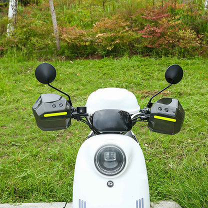 Ochranný štít na riadidlá pre elektrické bicykle, mopedy a motorky, univerzálny kryt proti slnku, prachu a dažďu, rukavice na ochranu rúk.