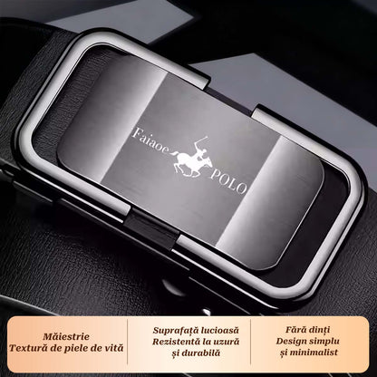 Curea Paul pentru bărbați, din piele de vită naturală, cataramă automată, versatilă casual și business, stil coreean la modă