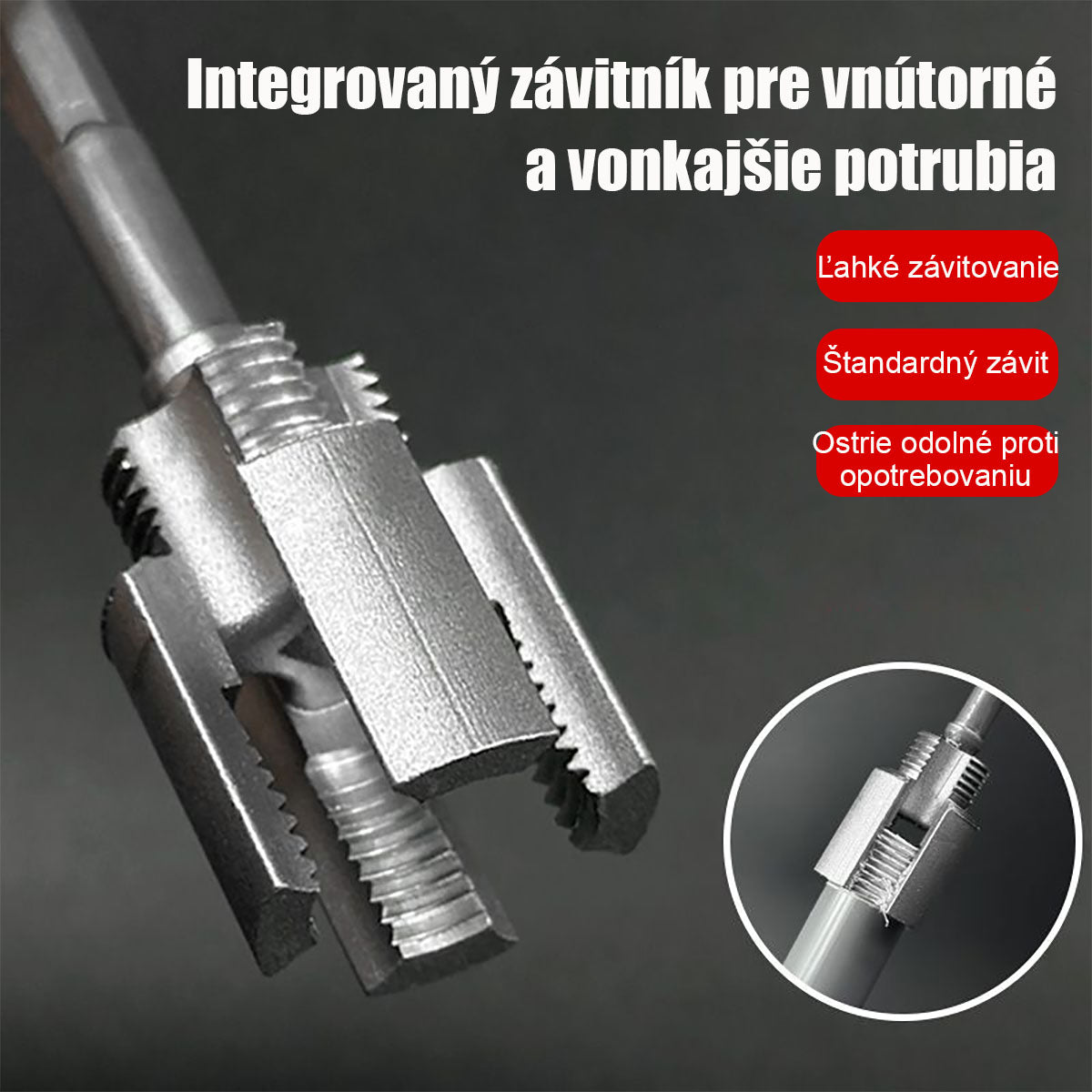 Nový typ zariadenia na rezanie závitov na vodovodné potrubie, vrták pre elektrickú vŕtačku