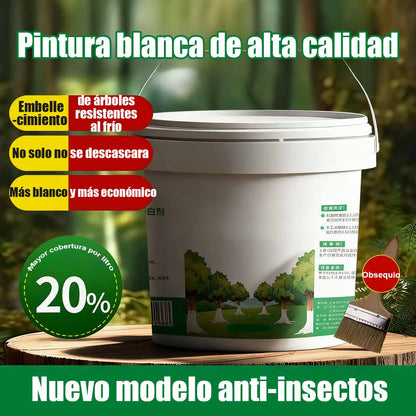 Revestimiento Blanco Protector para Árboles - Formula Ecológica de Alta Eficacia contra Plagas