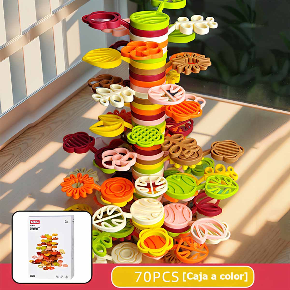 "Juguete de entrenamiento de concentración y pensamiento, juguetes educativos de apilamiento para niños, bloques de equilibrio para el desarrollo cognitivo y el aprendizaje temprano."