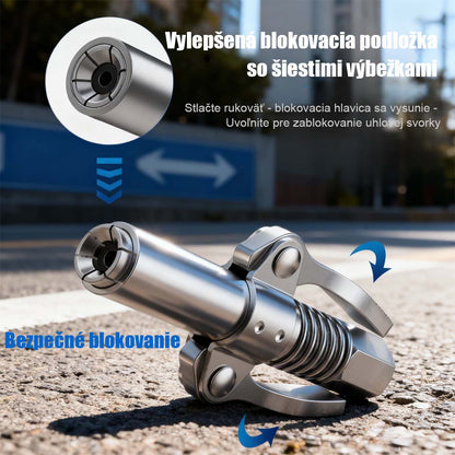 Sada dvojručného mazacieho nástavca s dávkovačom na maslo