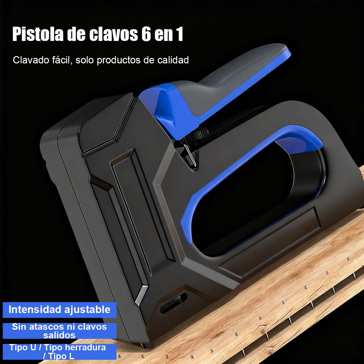Pistola de clavos manual, pistola de clavos para codificar, pistola de clavos a aire, pistola de clavos para uso doméstico, herramienta para carpintería, pistola de clavos y clavos