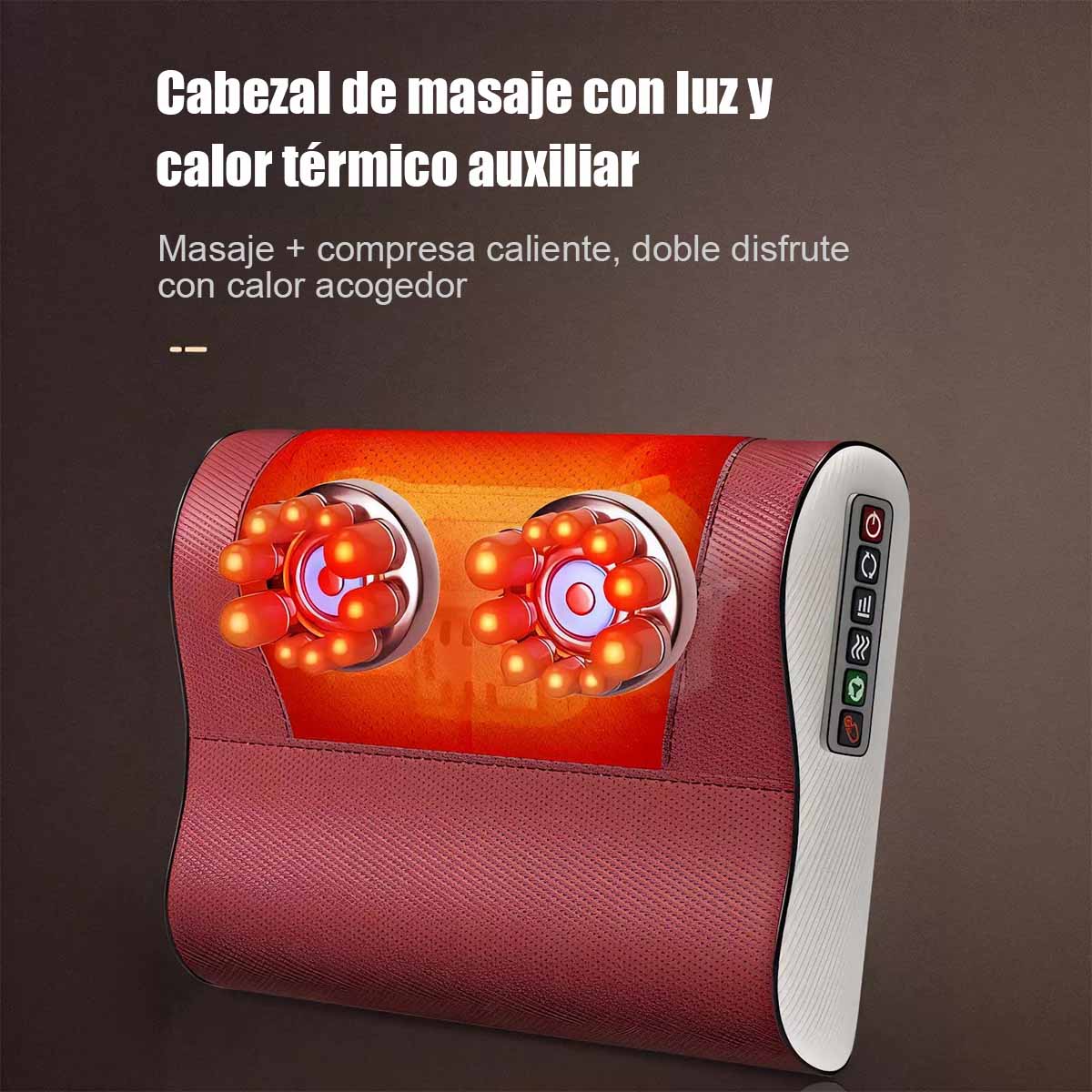 Nuevo cojín de masaje para cuello, multifuncional, con función de calor para todo el cuerpo, masajeador para la zona lumbar, con calentamiento por infrarrojos y función de amasado.