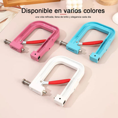 Máquina de presión para clavar perlas DIY, máquina manual para colocar tachuelas, herramienta para fijar perlas redondas, remaches y tachuelas de cuatro garras, tipo universal.