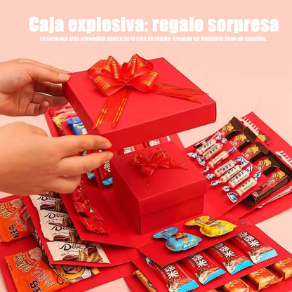 “Caja de explosión sorpresa para regalo de cumpleaños, caja de embalaje de regalo popular, caja vacía para dulces”