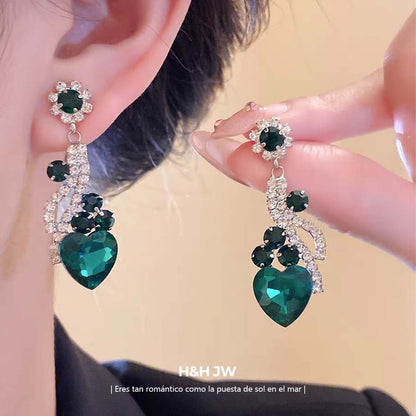 Conjunto de joyas más vendido: collar y pendientes de cristal con diseño geométrico de gota, juego de 2 piezas.