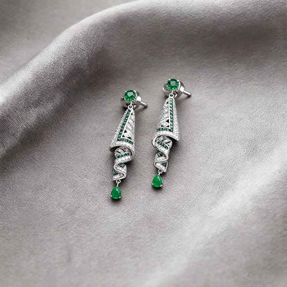 **Pendientes de satén vintage con sensación artesanal y de alta gama, diseño exclusivo de joyería, estilo étnico, con aguja de plata S925.**