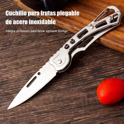 Cuchillo plegable para exteriores, cuchillo de camping, cuchillo de acero inoxidable, cuchillo compacto portátil, cuchillo de supervivencia para exteriores, cuchillo de bolsillo.