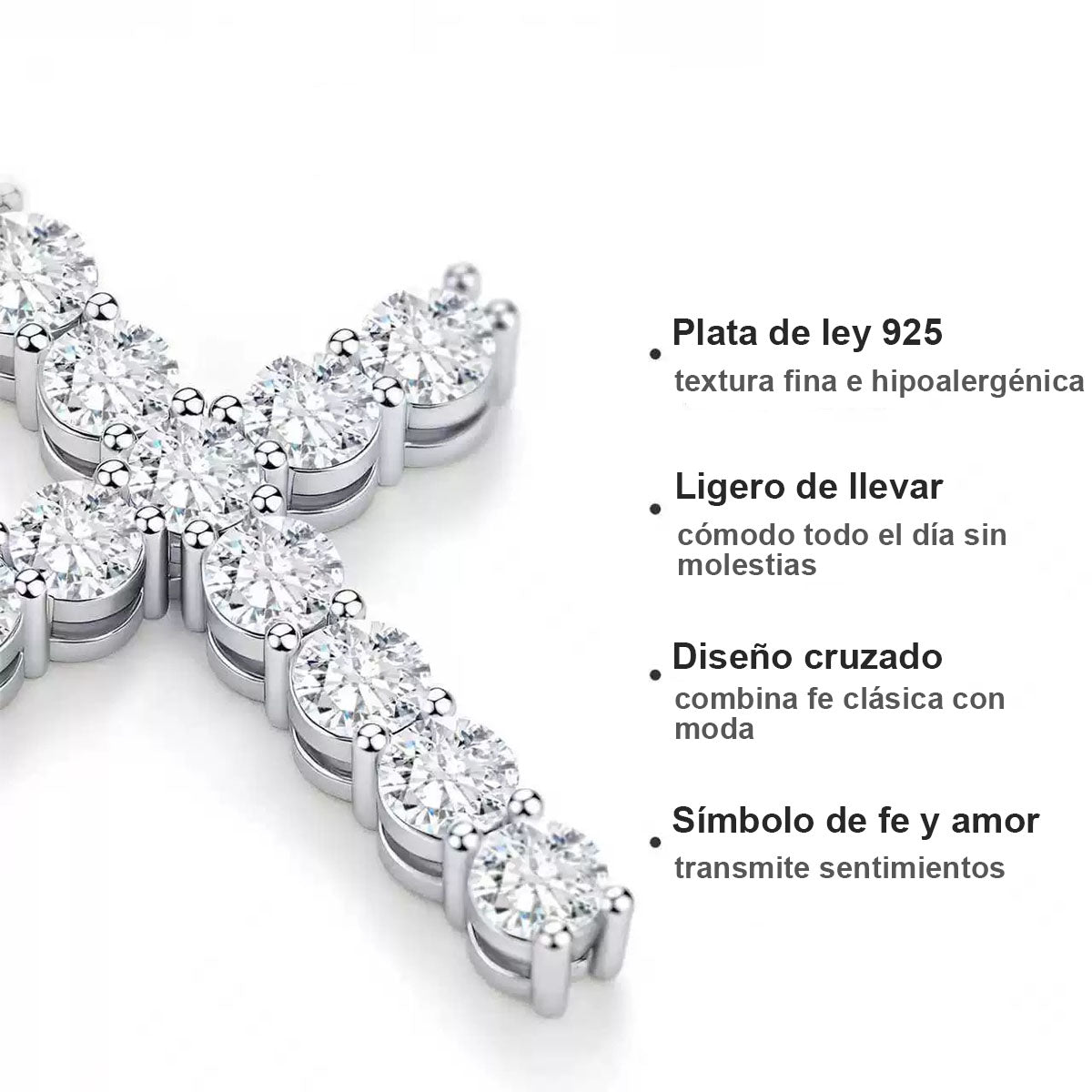 Colgante de cruz con diamantes completos, collar de estilo europeo y americano, diseño sencillo y elegante, cadena de clavícula versátil y personalizada.