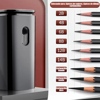 Sacapuntas manual para bellas artes: Ideal para carbón y grafito de dibujo