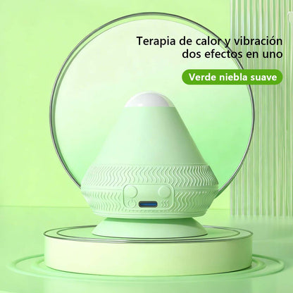 Bola de masaje eléctrica con succión para relajar puntos gatillo: masajeador vibratorio con calor para plantas del pie, cuello, hombros y zona lumbar