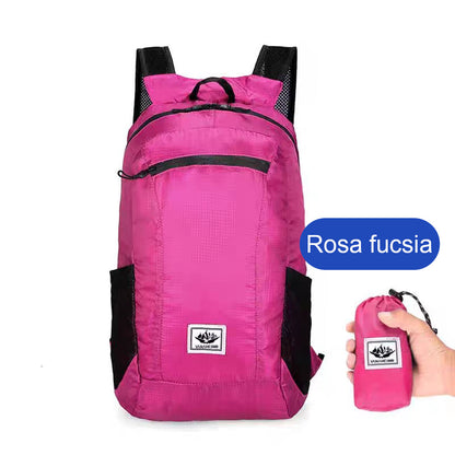 Mochila plegable para ciclismo al aire libre, de gran capacidad, ligera y deportiva, ideal para viajes y aventuras.