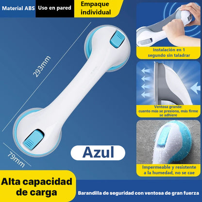 **Barra de apoyo para baño con ventosa | Pasamanos para ducha y aseo, uso doméstico**