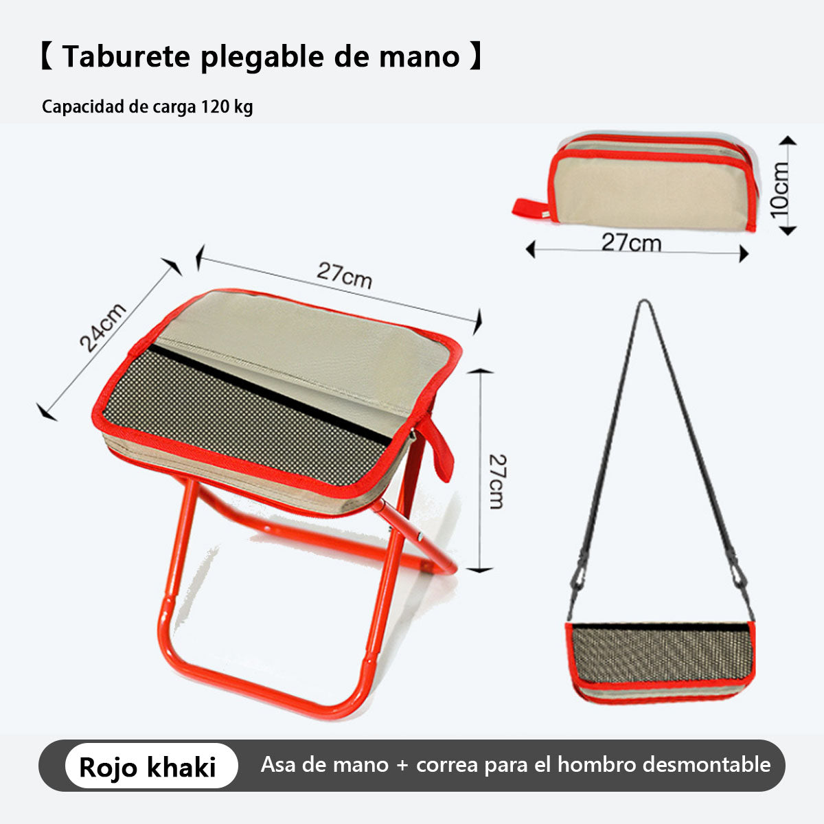 Estuche plegable para bolígrafos con banco portátil tipo banco de paja — bolso creativo que se convierte en mini banco para exteriores, ideal para personas perezosas que desean llevar un asiento miniatura donde quiera que vayan.