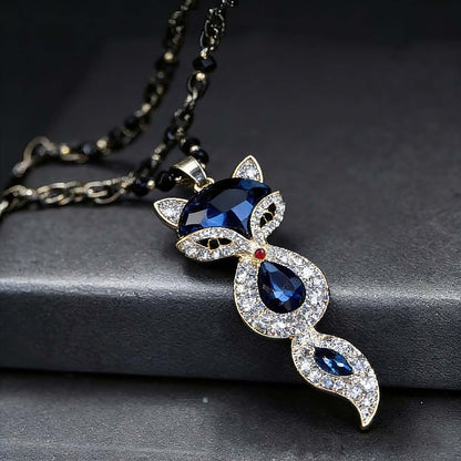 Collar largo de estilo coreano para mujer, colgante de cristal versátil y elegante, complemento perfecto para prendas de otoño e invierno.