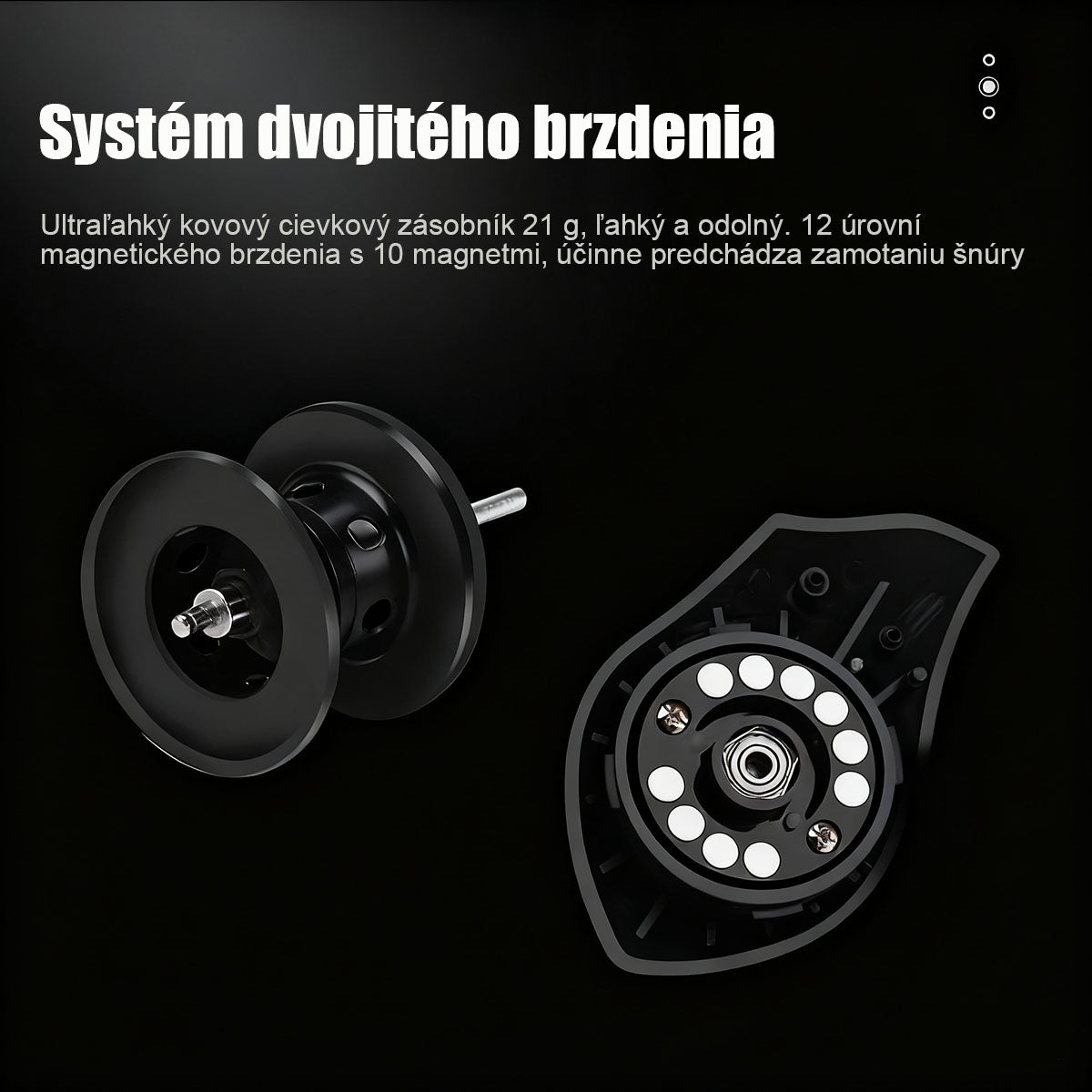 „Protiseková kovová čierno-červená baitcasting navijakov á sada s prútom – vhodná na ďaleké nahadzovanie, mostové chytanie a lov makrel.“