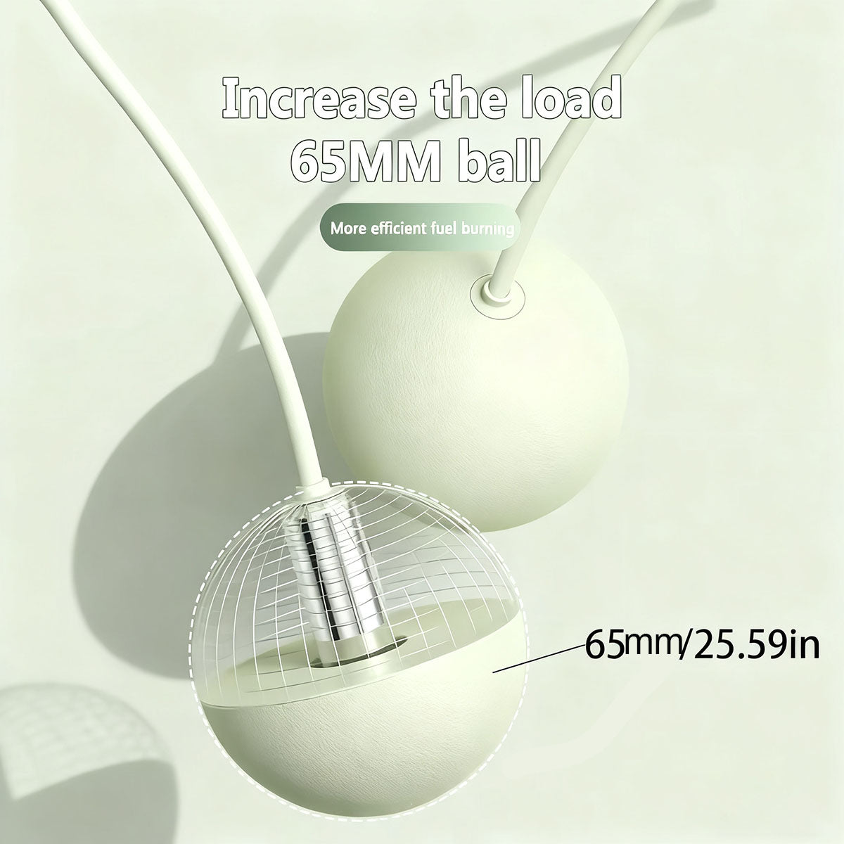 Comba sin cuerda para fitness, tonificación y pérdida de grasa, con balones pesados contables, ideal para adultos que quieren quemar calorías sin enredo.