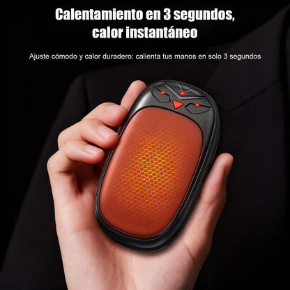 Calentador de manos magnético desmontable 2 en 1, recargable, con temperatura ajustable, a prueba de explosiones, portátil y compacto; ideal como regalo de invierno.