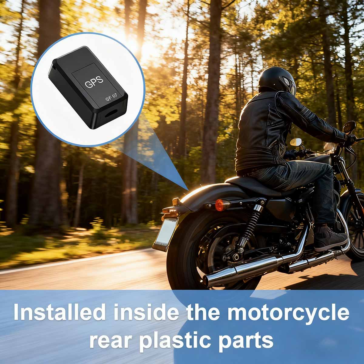 Localizador GF07 — Dispositivo antiperdida para ancianos y niños, GPS con imán potente para coche, sin necesidad de instalación.