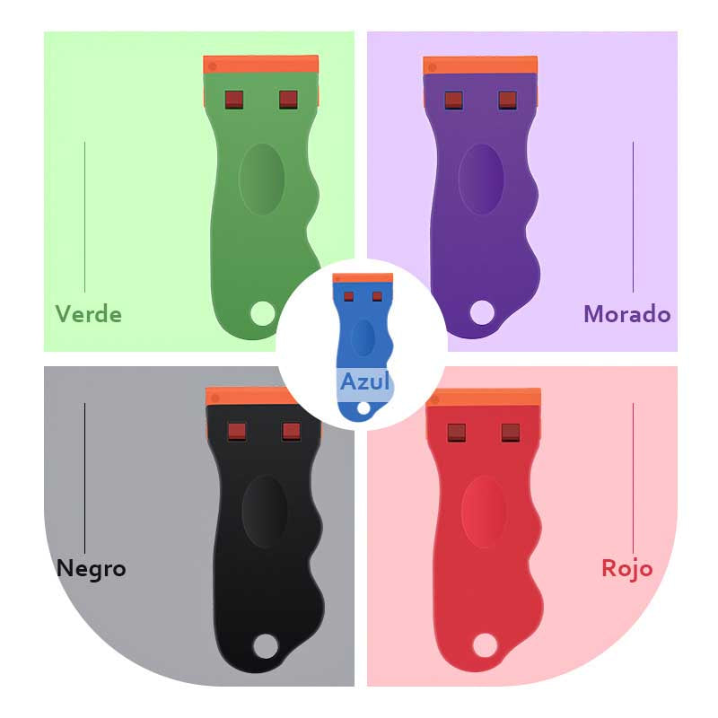 Cuchilla de plástico para quitar pegatinas, herramienta multifuncional para limpieza de películas de automóvil, pequeña espátula de plástico para eliminar residuos.