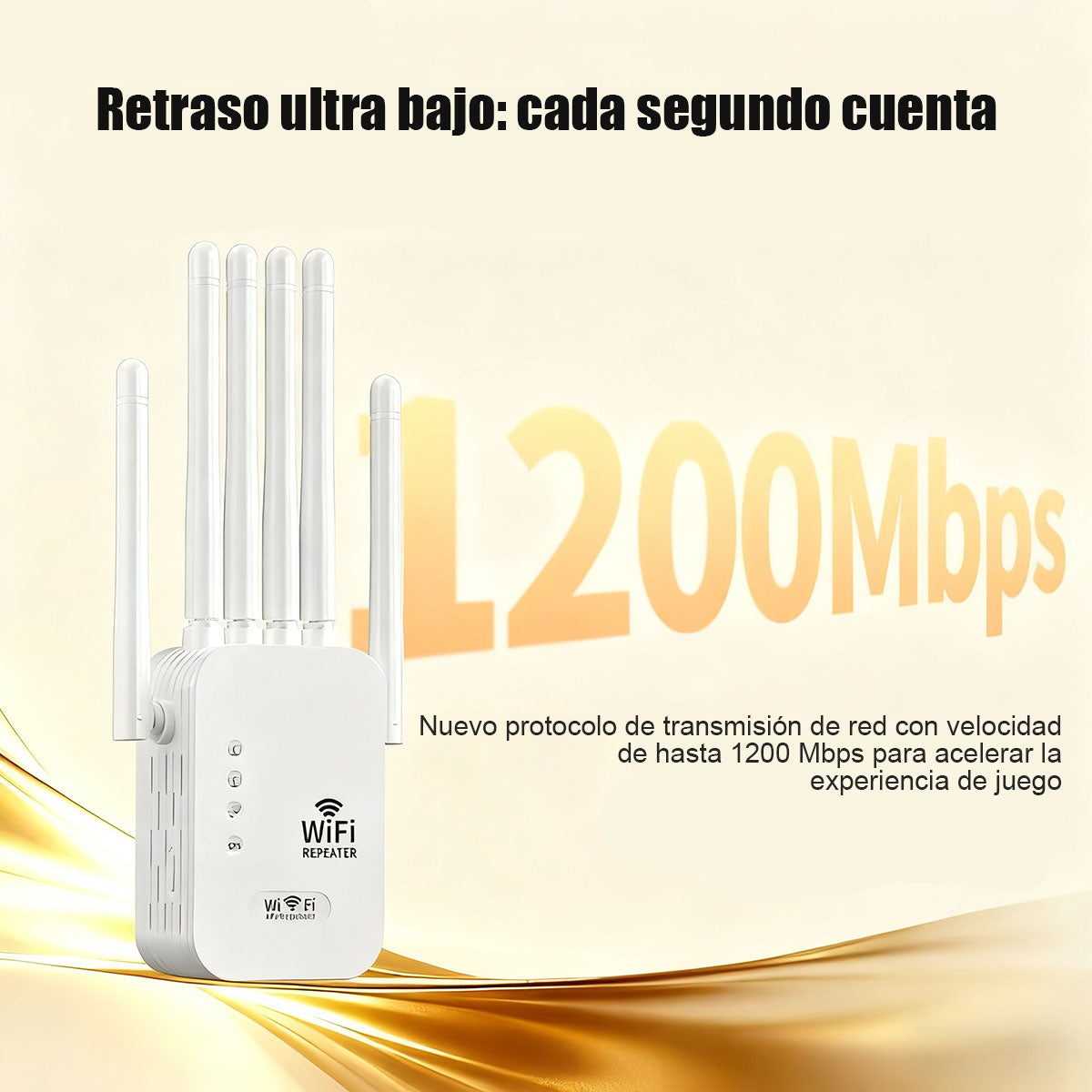 Amplificador de señal WiFi más vendido para el hogar, atraviesa paredes, con 6 antenas, repetidor para extender y mejorar la red inalámbrica.