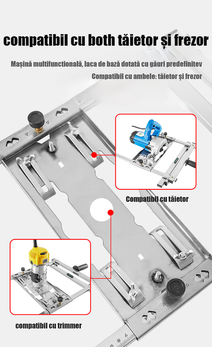 Dispozitiv de tăiere ultra-precis, placă de bază pentru mașinuțe de tăiat mici, fără fierăstrău manual, accesoriu multifuncțional pentru tâmplărie