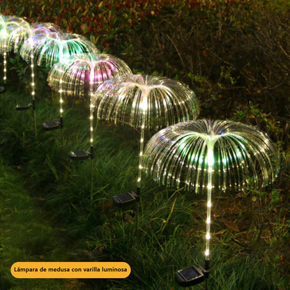 Linterna Solar de Medusa - Efecto Luz Fireworks para Decorar tu Jardín Mágico