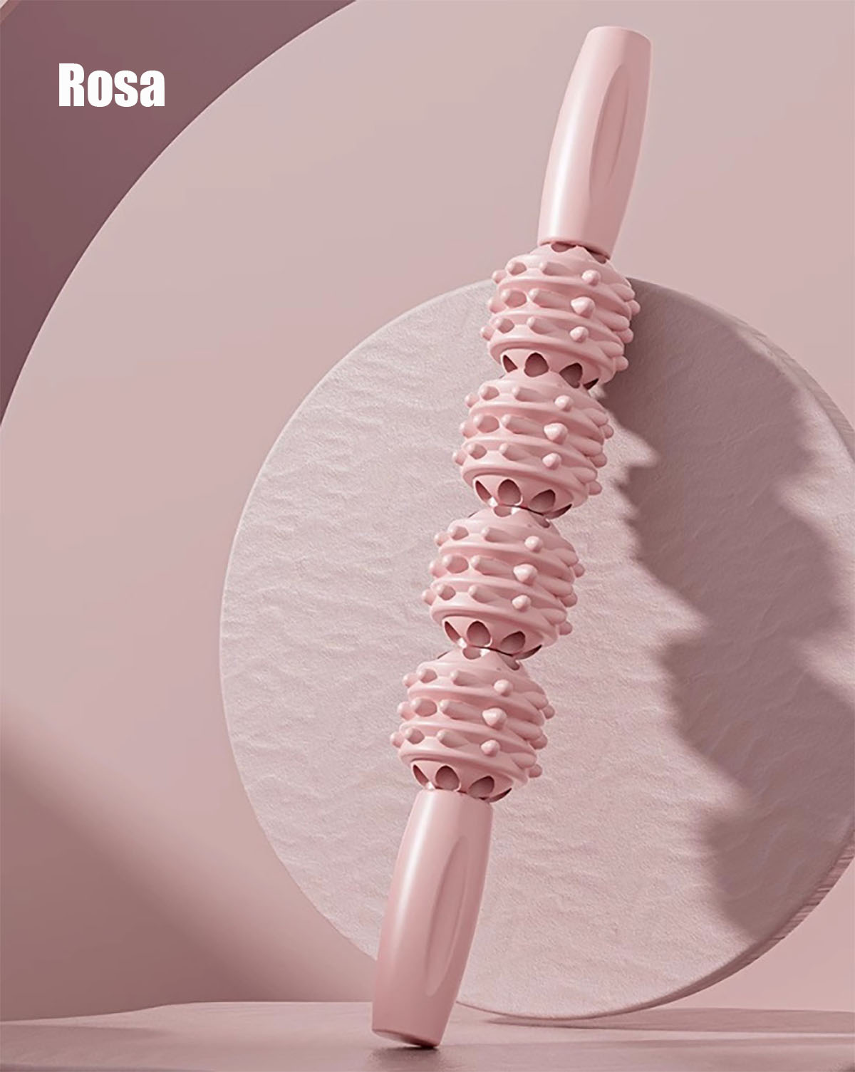 Rodillo masajeador para piernas, artefacto de adelgazamiento, rueda anular de compresión, relajador de músculos de pantorrilla y muslo, barra tipo "dientes de lobo" para masaje en piernas.