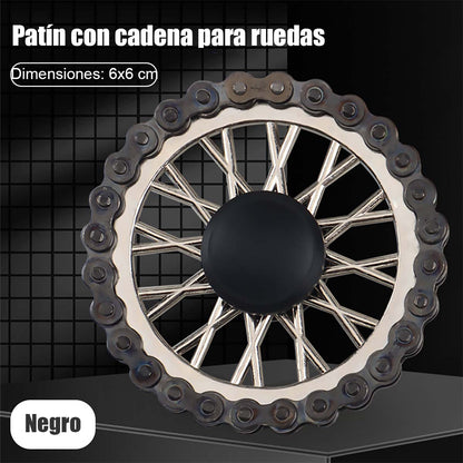 Juguete antiestrés de giroscopio con cadena de engranaje para los dedos.