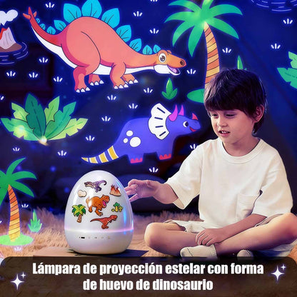 Proyector de cielo estrellado con forma de huevo de dinosaurio, lámpara de noche para dormitorio, crea un ambiente mágico con estrellas por toda la habitación, ideal para habitaciones infantiles.