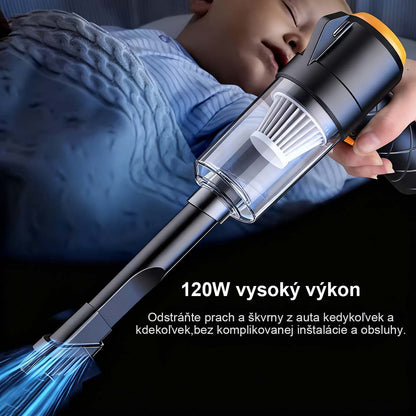 Bezdrôtový automobilový viacúčelový vysávač s ultra silným suchým sálaním, veľkou silou a prenosným nabíjateľným mini ručným vysávačom