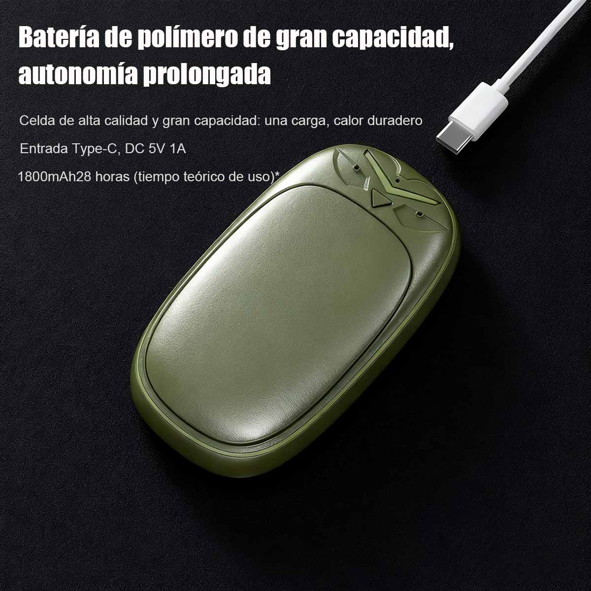 Calentador de manos magnético desmontable 2 en 1, recargable, con temperatura ajustable, a prueba de explosiones, portátil y compacto; ideal como regalo de invierno.