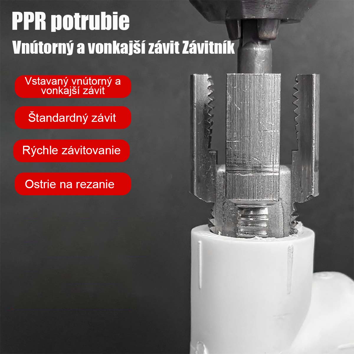 Nový typ zariadenia na rezanie závitov na vodovodné potrubie, vrták pre elektrickú vŕtačku